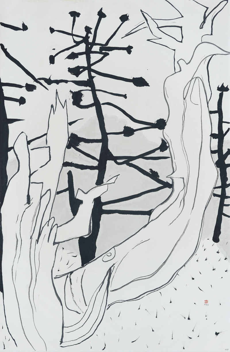 장병언, structure landscape 059, ink_on_paper, painting, 2026